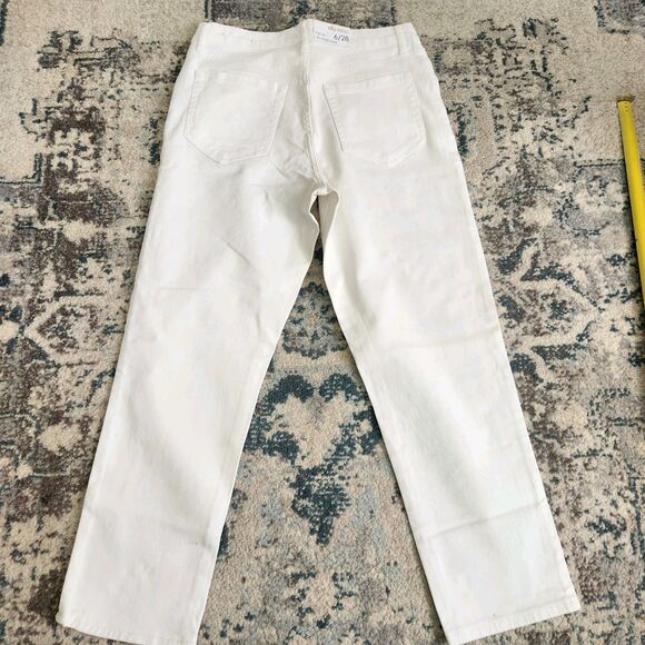 NEW Ella Moss Women's 6/28 High Rise Slim Straight Ankle Jeans White Cotton NWT - Picture 4 of 11